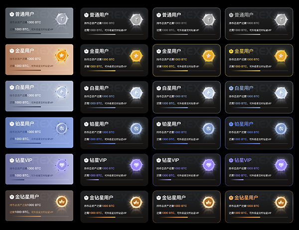 VIP会员用户等级卡片设计模板psd、sketch、xd 会员模板